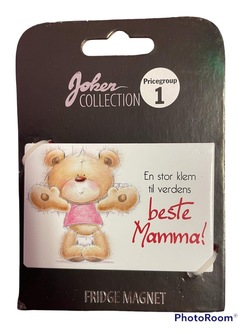 Kjøleskapsmagnet - ''En stor klem til verdens beste Mamma!'' Mamma - Salg