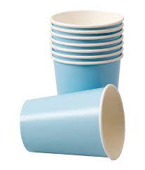 Papp-Kopper Lys Blå 8pk