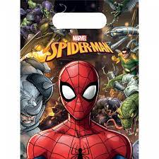 Godteposer i plastikk - Spider-Man 6pk Spider-Man - Bursdag/Fest