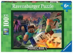 Ravensburger puslespill 100xxl Monster Minecraft  100 bita - Ravensburger