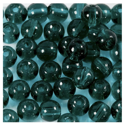 Glassperler green, dia 4mm, hullstr 1mm - 45stk