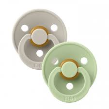 BIBS Colour 2 PACK Sand/Pistachio Natural Rubber Size 1 sand/pistachio - Bibs