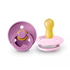 BIBS Colour 2 PACK Lavender/Baby Pink Natural Rubber Size 1 Lavender/Baby Pink - Bibs