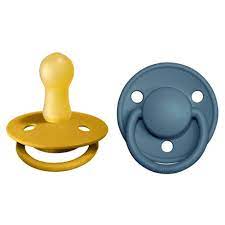 BIBS De Lux 2 PACK Mustard/Petrol Latex Size 1 Mustard/Petrol - Bibs