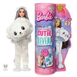 Barbie Cutie Reveal Winter Sparkle Series 3 Hvit  - Barbie