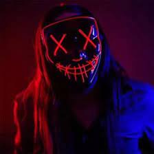 LED Horror Maske Rød