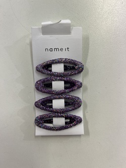 NKFACC-RILLA  4P GLITTER SMALL HAIRCLIPS Hortensia - Name It