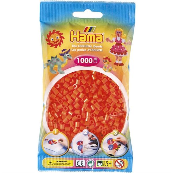 Hama Midi Beads 1000 pcs Orange 207-04