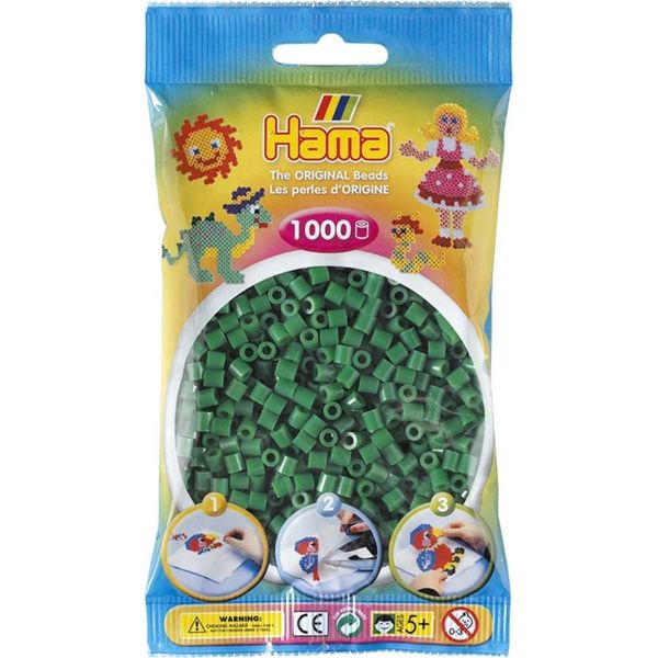 Hama Midi Beads 1000 pcs Green 207-100