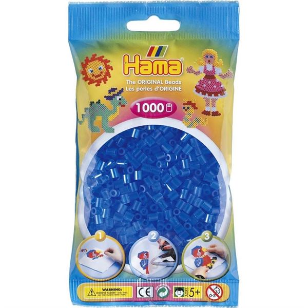 Hama Midi Beads 1000 pcs Tr blue 207-15