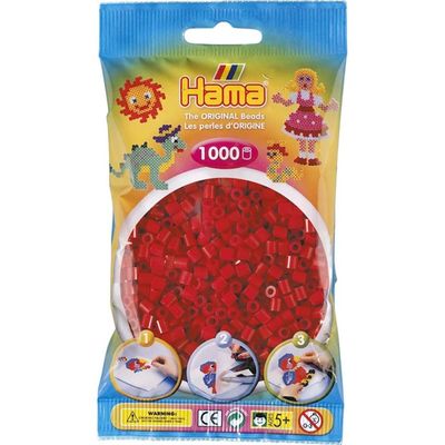 Hama Midi Beads 1000 pcs Dark red 207-22 207-22 - Hama Midi perleposer 1000