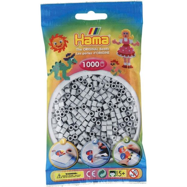 Hama Midi Beads 1000 pcs Light grey 207-70