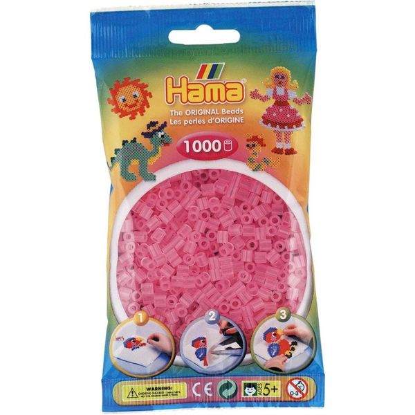 Hama Midi Beads 1000 pcs Tr pink 207-72