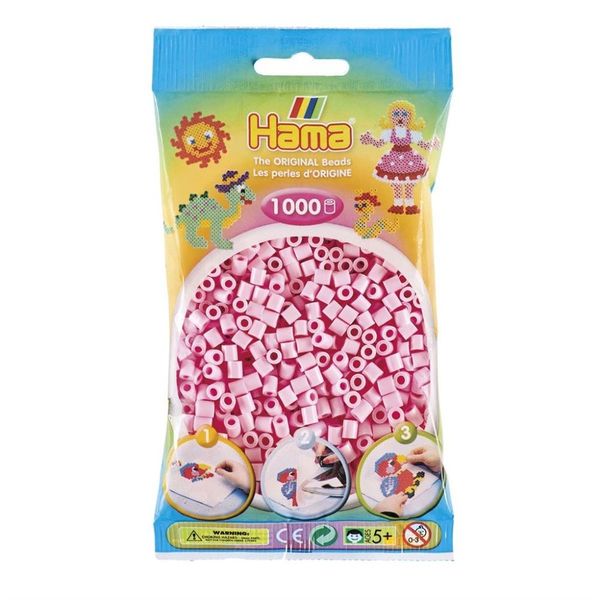 Hama Midi Beads 1000 pcs Pastel Rose 207-95