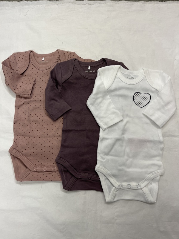 3-PK LS  BODY "BLACK PLUM DOTS"