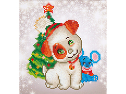 Diamond Dotz DD3 – Christmas Pup & Mouse Pup and mouse - Diamond Dotz