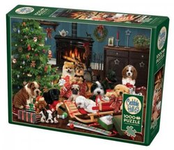 Cobble Hill Christmas Puppies 1000 Jul - Salg