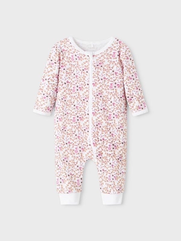 NBFNIGHTSUIT 2P ZIP ROSE FLOWER 