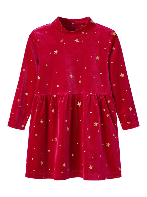 NMFRALVET LS VELOUR DRESS
