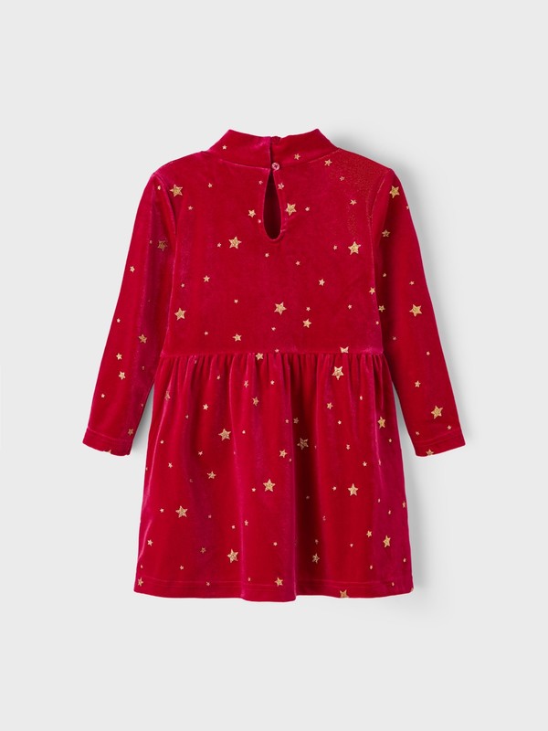 NMFRALVET LS VELOUR DRESS