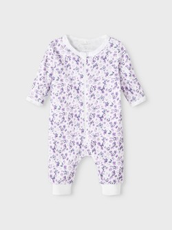 NBFNIGHTSUIT 2PK ZIP PURPLE FLOWER