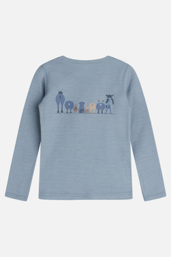 Hust & Claire Awo T-shirt m/dyr, ull 3178 Blue Wind - Salg