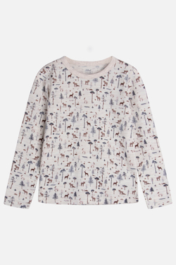 Hust & Claire Awo T-shorte m/mini print, ull 1290 Wheat - Salg