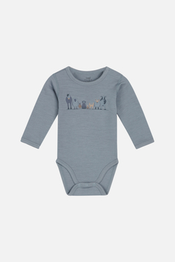 Hust & Claire Bo Body med dyr, ull 3178 Blue Wind - Salg