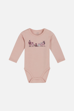 Hust & Claire Bo Body med dyr, ull 3366 Dusty rose - Hust & Claire