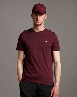 Plain T-shirt BURGUNDY - Lyle & Scott