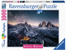 Ravensburger puslespill 1000  Three Peaks, Dolomites - lev uke 6 1000 biter - Ravensburger
