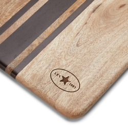 Wood Serving Board with Stripes (Size 40x28cm) ikke relevant - Lexington