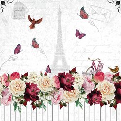 Napkin romantic paris, 33x33cm 20stk ikke relevant - Ambiente