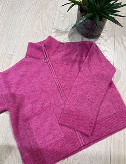Sia knit Zipper Cardigan Pink - Selected femme