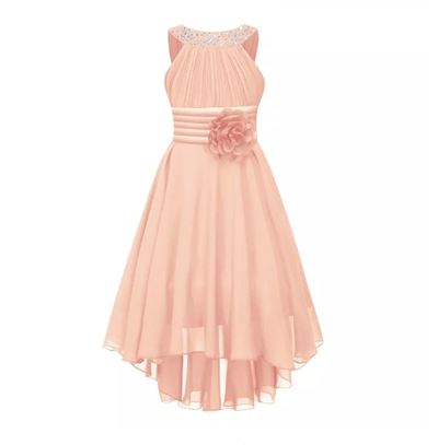 Halterneck Blomst med stener Fersken - Guttogpike