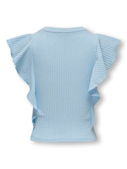 KOGNELLA S/L SHORT RUFFLE TOP JRS Clear sky - Kids Only 