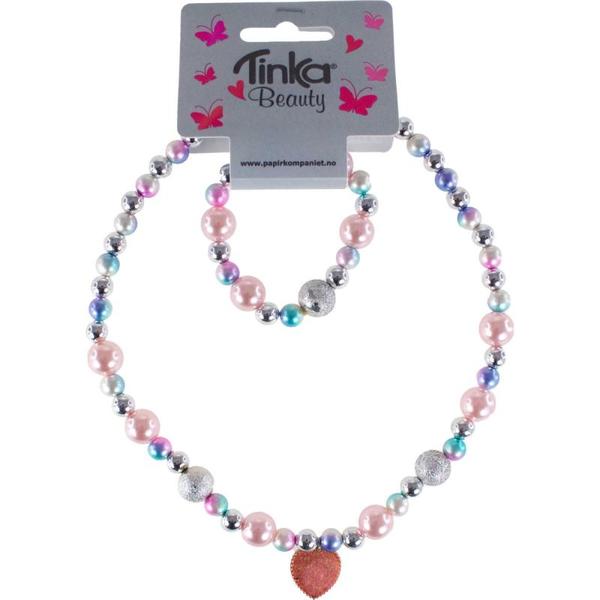HALSKJEDE/ARMBÅND M/HJERTE TINKA BEAUTY