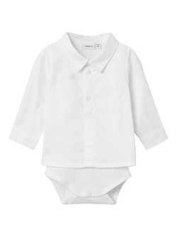 NBMDEFALLE LS SHIRT BODY BRIGHT WHITE - Name It