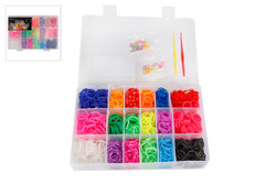 LOOM BANDS - REFILL BOKS 1.440 STK Mange farger looms - 4Girlz