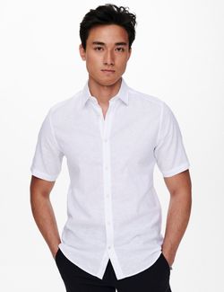 Caiden Linen shirt Hvit - Only and sons