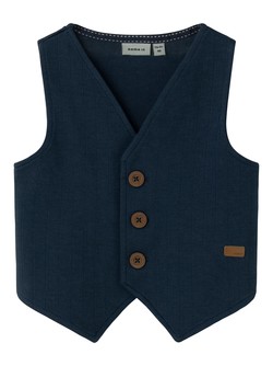 NMMFRANKLIN SWEAT WAISTCOAT  Dark Sapphire - Name It