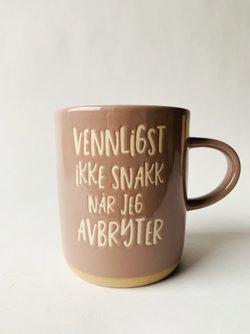 Krus H 9,5 Cm “Vennligst Ikke Snakk” ikke relevant - Trend Design