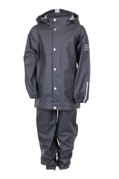 Kattnakken regnsett junior  Kattesvart - Kattnakken