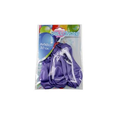BALLONGER METALLIC LILLA, 8 PK Lilla - Tinka