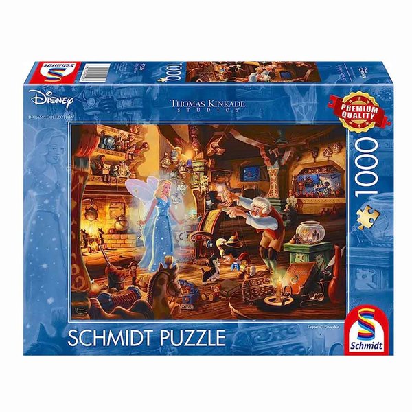 Schmidt puslespill 1000 Thomas Kinkade: Disney - Geppettos Pinocchio 