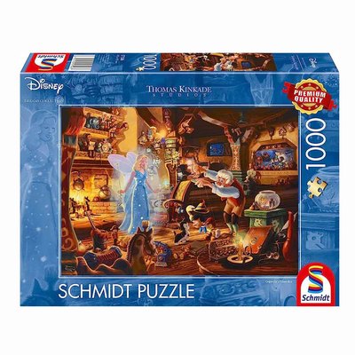 Schmidt puslespill 1000 Thomas Kinkade: Disney - Geppettos Pinocchio  Pinocchio - Schmidt