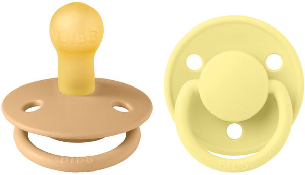 Bibs Smokk De lux 2 Pack Natural Rubber Size 1 - Desert Sand / Sunshine