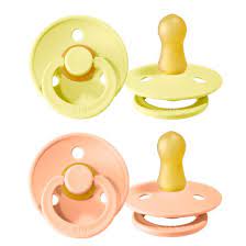 Bibs Smokk Colour 2 Pack Natural Rubber Size 1 - Sunshine / Peach Sunset