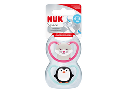 NUK Pacifier Space Smokk 18-36m katt/pingvin - NUK