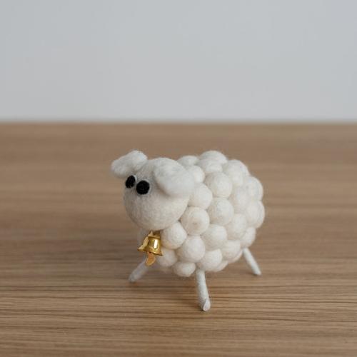 Ullfilt Sauen Snøhvit 